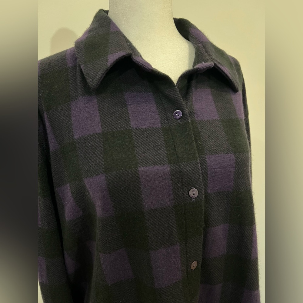 Tuckernuck Aubergine Check Chandler Flannel Size L - Picture 5 of 11